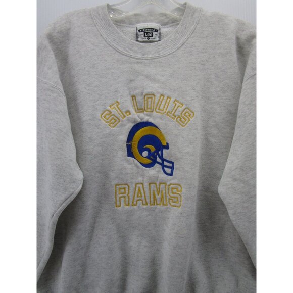 VINTAGE St Louis Rams Sweatshirt Large Lee Heavy Weight NFL 90s USA * - Picture 2 of 13